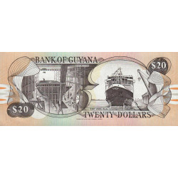 Guyana - Pick 30b_2 - 20 dollars - Série B/37 - 2002 - Etat : NEUF