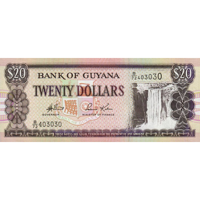Guyana - Pick 30d - 20 dollars - Série B/72 - 2004 - Etat : NEUF