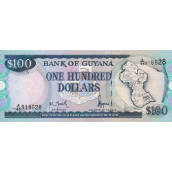 Guyana - Pick 31_1 - 100 dollars - Série A/49 - 16/03/1998 - Etat : NEUF