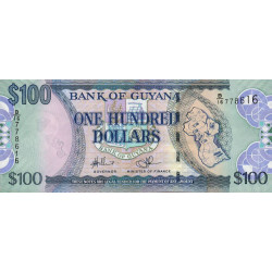 Guyana - Pick 36b_1 - 100 dollars - Série B/16 - 2009 - Etat : NEUF