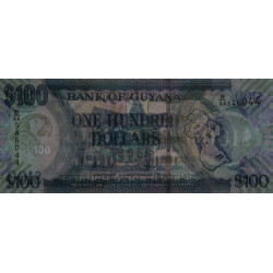 Guyana - Pick 36b_2 - 100 dollars - Série B/44 - 2012 - Etat : NEUF