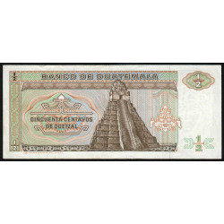 Guatémala - Pick 65_4b - 0,50 quetzal - 09/01/1985 - Série A B - Etat : SUP