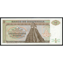Guatémala - Pick 65_8b - 0,50 quetzal - 06/01/1988 - Série A D - Etat : NEUF
