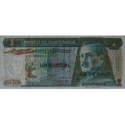 Guatémala - Pick 66_5 - 1 quetzal - 07/01/1987 - Série BK - Etat : NEUF