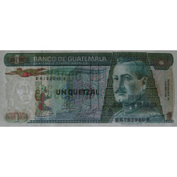 Guatémala - Pick 66_7 - 1 quetzal - 04/01/1989 - Série BR - Etat : NEUF