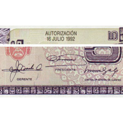 Guatémala - Pick 81 - 5 quetzales - 16/07/1992 - Série D A - Etat : NEUF