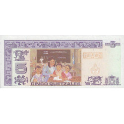 Guatémala - Pick 106a - 5 quetzales - 12/02/2003 - Série C B - Etat : NEUF