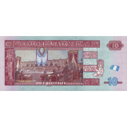 Guatémala - Pick 123Aa - 10 quetzales - 20/03/2013 - Série D D - Etat : NEUF