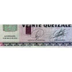 Guatémala - Pick 124a - 20 quetzales - 19/05/2010 - Série E C - Etat : NEUF