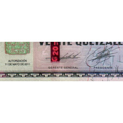 Guatémala - Pick 124b - 20 quetzales - 11/05/2011 - Série E C - Etat : NEUF