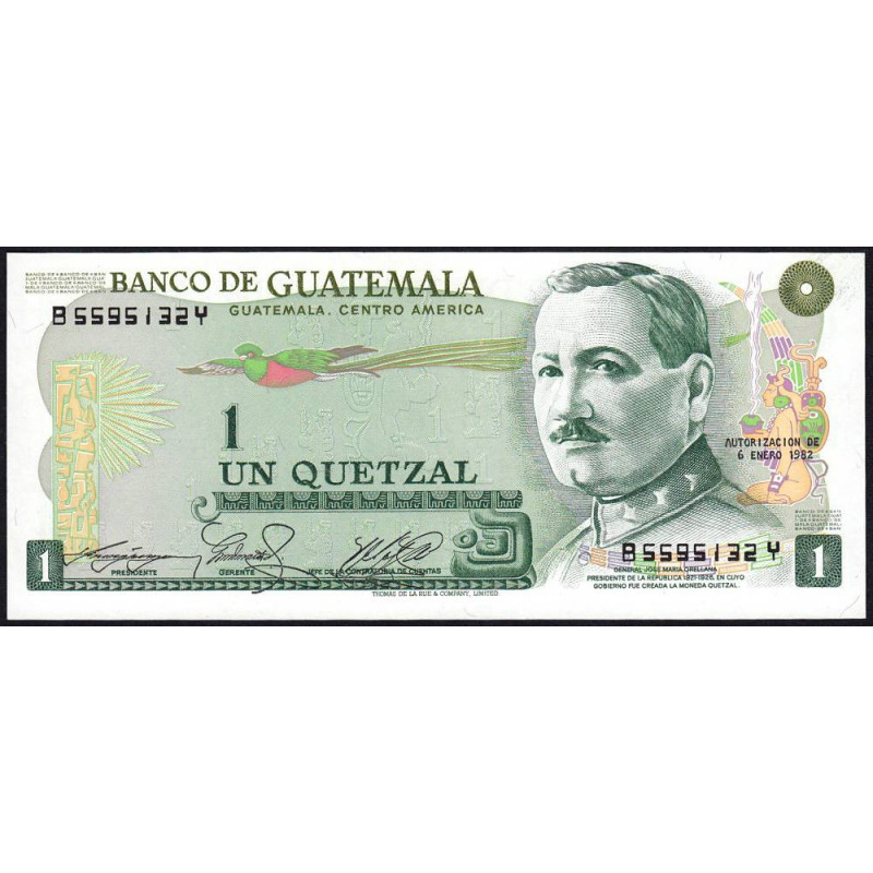Guatémala - Pick 59c_7 - 0,50 quetzal - 06/01/1982 - Série BY - Etat : NEUF