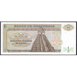 Guatémala - Pick 65_2 - 0,50 quetzal - 30/12/1983 - Série AA - Etat : NEUF