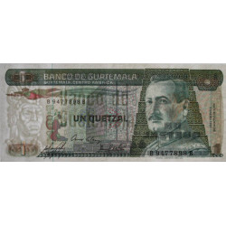 Guatémala - Pick 66_2a - 1 quetzal - 09/01/1985 - Série B B - Etat : NEUF