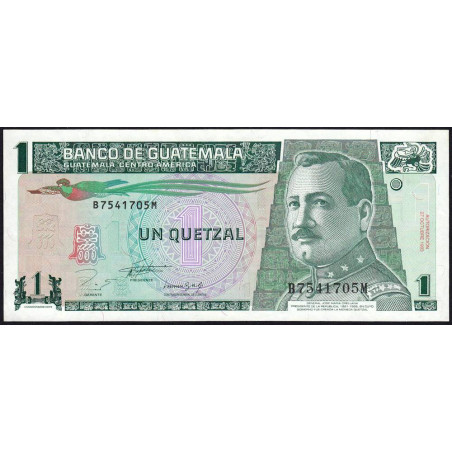 Guatémala - Pick 87a - 1 quetzal - 27/10/1993 - Série B M - Etat : NEUF