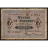 Guernesey - Pick 22 - 6 pence - Série E - 16/10/1941 - Etat : B+