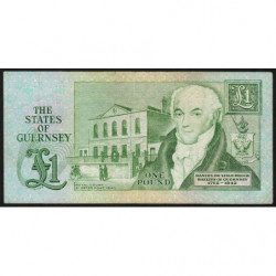 Guernesey - Pick 48b - 1 pound - Série H - 1989 - Etat : TTB