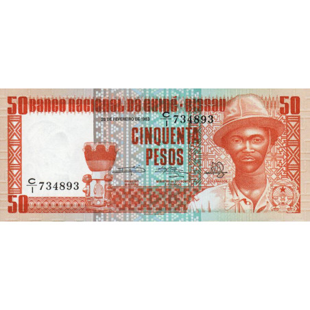 Guinée Bissau - Pick 5 - 50 pesos - Série C/1 - 28/02/1983 - Etat : NEUF