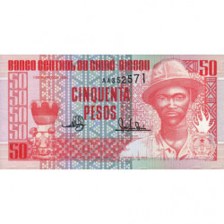 Guinée Bissau - Pick 10 - 50 pesos - Série AA - 01/03/1990 - Etat : NEUF