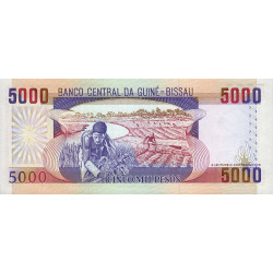 Guinée Bissau - Pick 14b - 5'000 pesos - Série EE - 01/03/1993 - Etat : NEUF