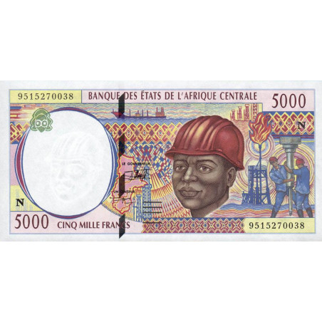 Guinée Equatoriale - Afr. Centrale - Pick 504Nb - 5'000 francs - 1995 - Etat : NEUF