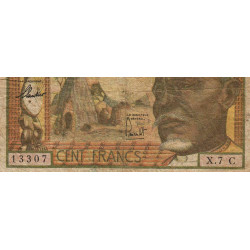 Congo (Brazzaville) - Afrique Equatoriale - Pick 3c - 100 francs - Série X.7 - 1963 - Etat : B+