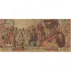 Congo (Brazzaville) - Afrique Equatoriale - Pick 5g - 1'000 francs - Série X.18 - 1966 - Etat : B