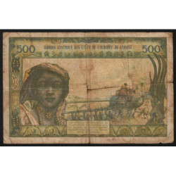 Burkina-Faso - Pick 302Cm - 500 francs - Série R.70 - Sans date (1976) - Etat : B+