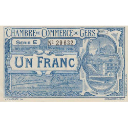 Auch (Gers) - Pirot 15-3 - 1 franc - Série E - 18/11/1914 - Etat : SPL