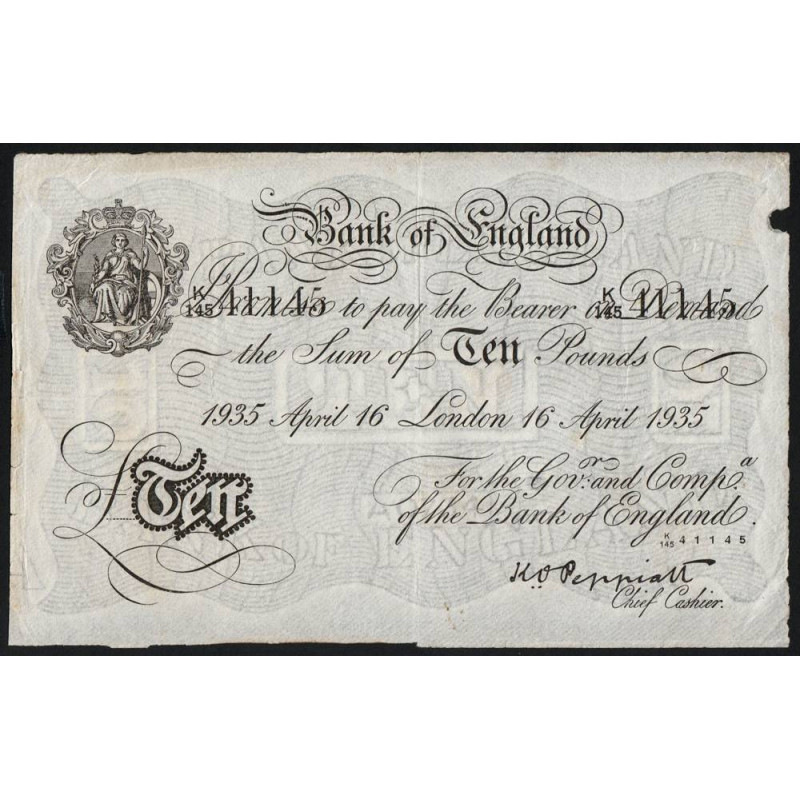 Royaume-Uni - Londres - Pick 336af - 10 pounds - Série K/145 - 16/04/1935 - Faux - Etat : TTB