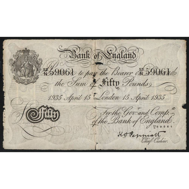 Royaume-Uni - Londres - Pick 338af - 50 pounds - Série 53/N - 15/04/1935 - Faux - Etat : TB-