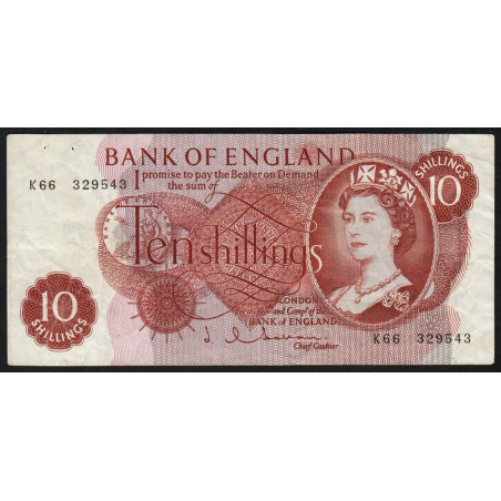 Grande-Bretagne - Pick 373b1 - 10 shillings - 1963 - Etat : TB+