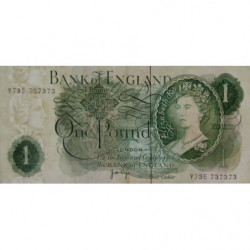 Grande-Bretagne - Pick 374g1 - 1 pound - 1971 - Numéro à voir - Etat : TTB