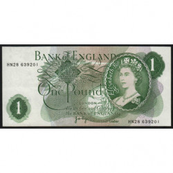 Grande-Bretagne - Pick 374g2 - 1 pound - 1971 - Etat : SUP