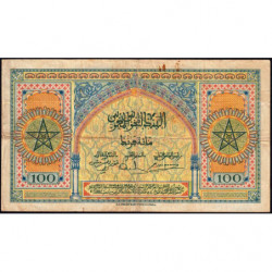 Maroc - Pick 27_1 - 100 francs - Série B18 - 01/05/1943 - Etat : TB+