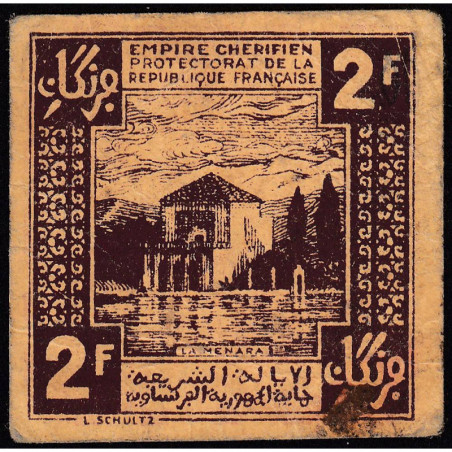 Maroc - Pick 43 - 2 francs - 06/04/1944 - Etat : TB+