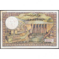 Maroc - Pick 51 - 50 dirhams sur 5'000 francs - Série P.294 - 1953 (1959) - Etat : B
