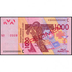 Burkina-Faso - Pick 315CaS - 1'000 francs - 2003 - Spécimen - Etat : SUP+