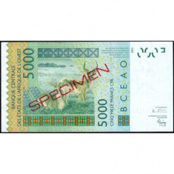 Sénégal - Pick 717KaS - 5'000 francs - 2003 - Spécimen - Etat : SUP+