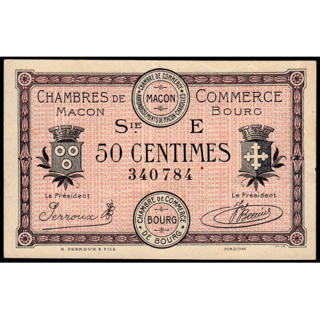 Macon et Bourg - Pirot 78-11 - 50 centimes - Série E - 27/04/1920 - Etat : SUP