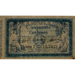 Marseille - Pirot 79-27 variété - 50 centimes - Série 7 - 12/08/1914 - Etat : SUP+