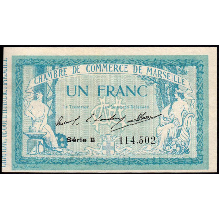 Marseille - Pirot 79-11 variété - 1 franc - Série B - 12/08/1914 - Etat : NEUF