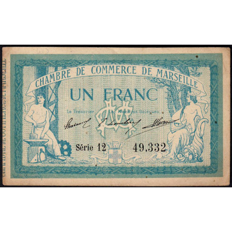 Marseille - Pirot 79-31 - 1 franc - Série 12 - 12/08/1914 - Etat : TTB+
