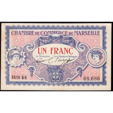 Marseille - Pirot 79-70  - 1 franc - Série Q-R - 05/06/1917 - Etat : SPL