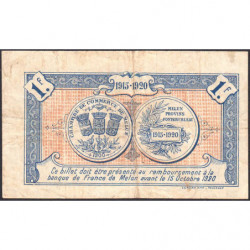 Melun - Pirot 80-3 variété - 1 franc - 15/10/1915 - Etat : TB+