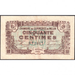 Melun - Pirot 80-7 - 50 centimes - 21/11/1919 - Etat : TTB