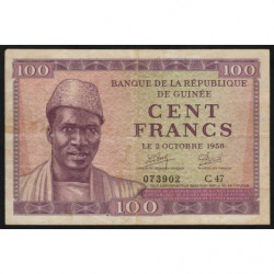 Guinée - Pick 7 - 100 francs - Série C 47 - 02/10/1958 - Etat : TTB
