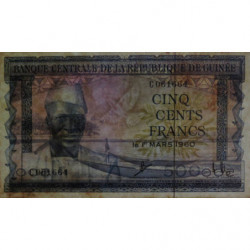 Guinée - Pick 14a - 500 francs - Série C - 01/03/1960 - Etat : SUP+