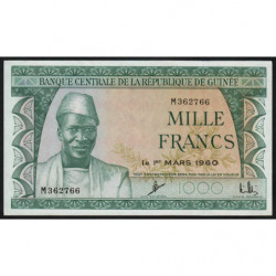 Guinée - Pick 15a - 1'000 francs - 1960 - Etat : SPL+