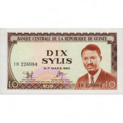 Guinée - Pick 16 - 10 sylis - Série IO - 1971 - Etat : NEUF