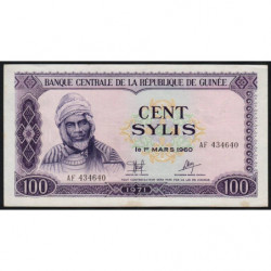 Guinée - Pick 19 - 100 sylis - 1971 - Etat : SUP+